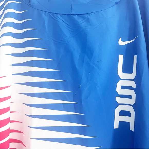 Nike Team USA Marathoner Running Windcheater Rain Poncho Jacket S/M World Cup - Picture 7 of 13